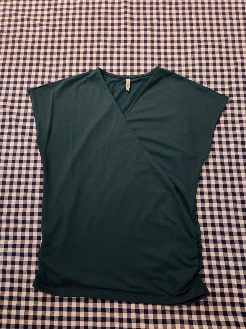 Halara V Neck Crossover Ruched Work Blouse